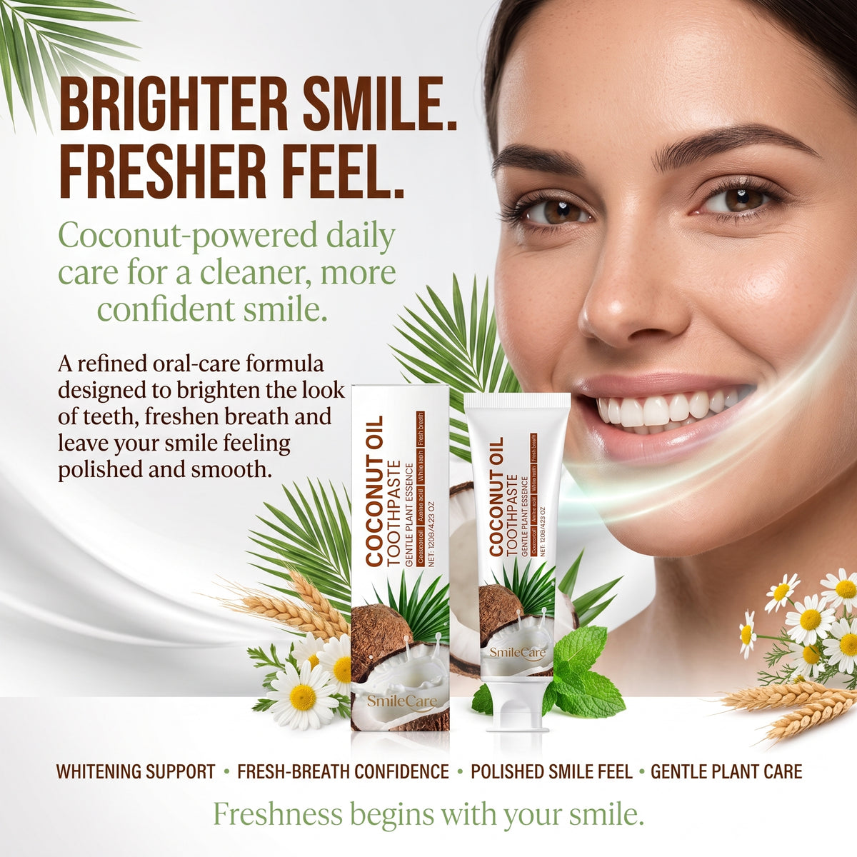Coconut Oil Whitening Toothpaste