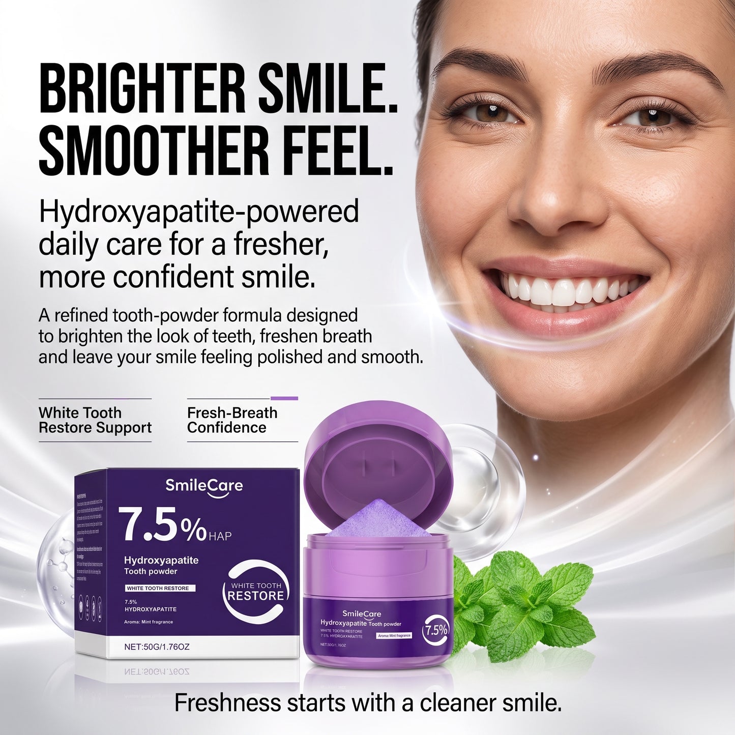 7.5% Hydroxyapatite Tooth Powder