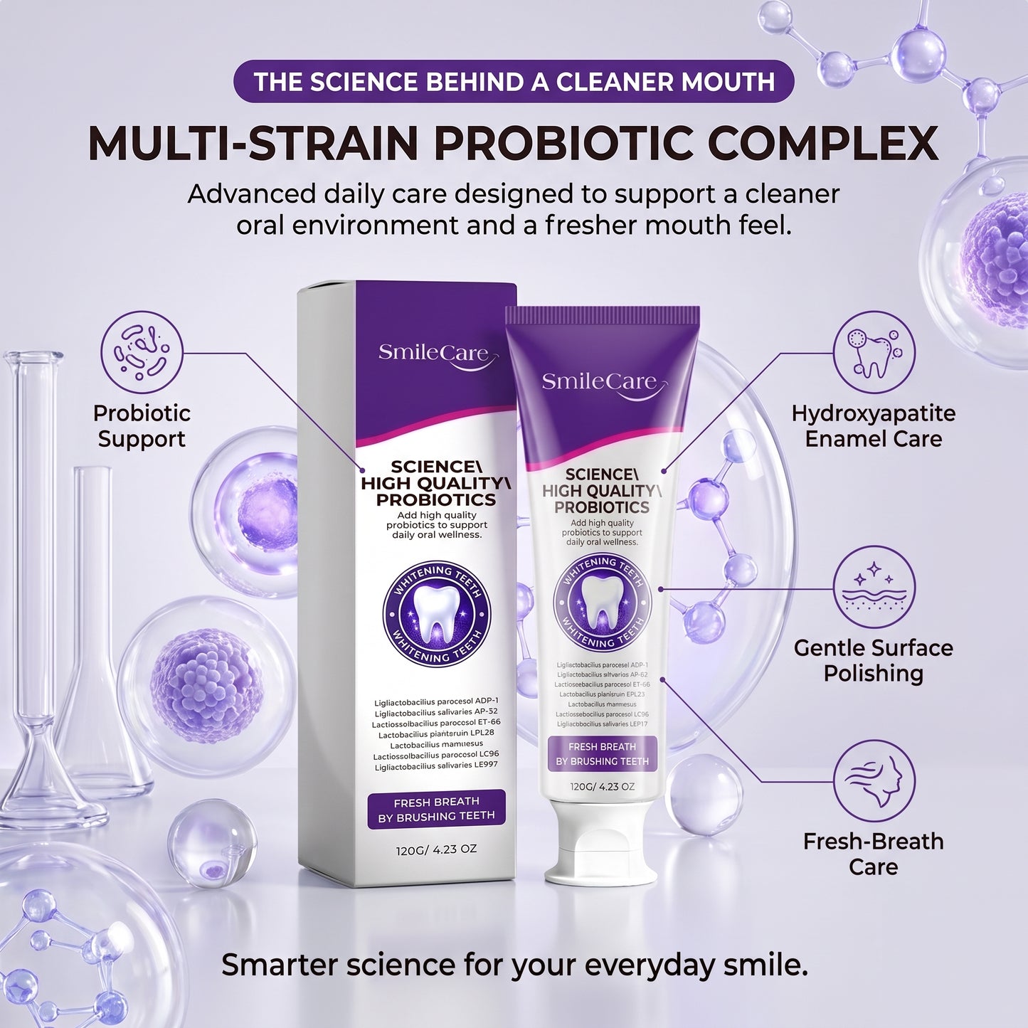 Multi-Strain Probiotic Toothpaste
