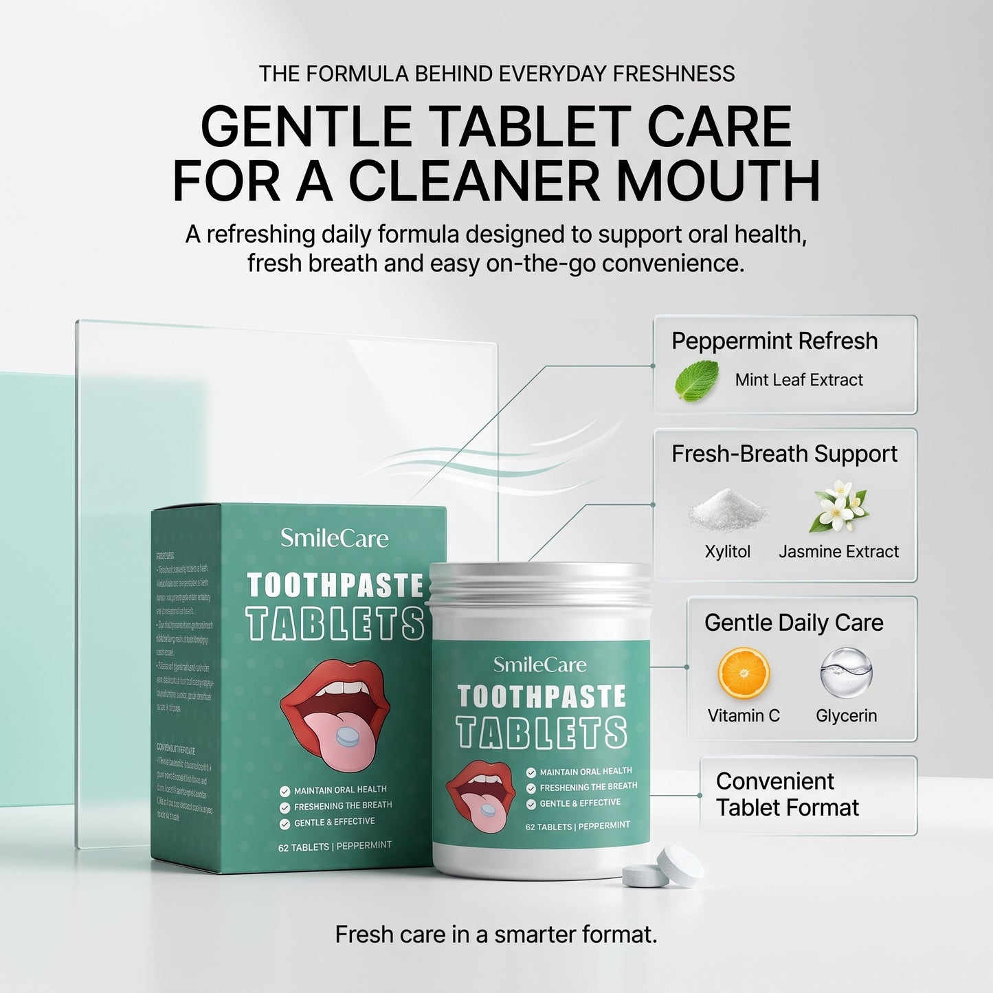 Mint Toothpaste Tablets - Gentle Daily Care