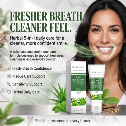 5-in-1 Peppermint Herbal Toothpaste